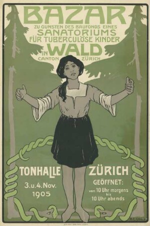Bazar zu Gunsten des Baufonds eines Sanatoriums für tuberkolöse Kinder Zürich 1905