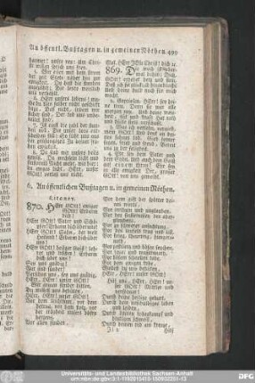 6. An öffentlichen Bußtagen u. in gemeinen Nöthen.