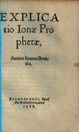 Explicatio Jonae Prophetae