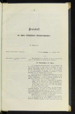 Protokoll der fünften Elbschiffahrts-Revisionskommision. 4ᵗᵉ Konferenz.