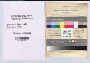 Entnazifizierung Andreas Storms , geb. 05.08.1891 (Staedtischer Angestellter)