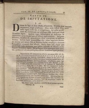 Caput IV. De Imputatione