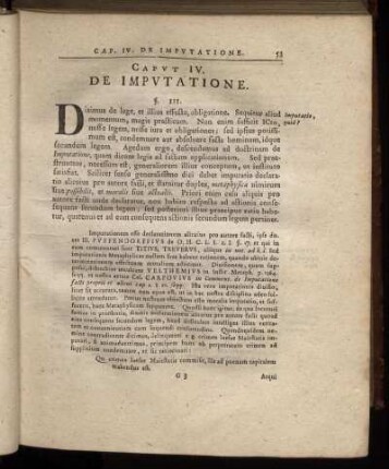 Caput IV. De Imputatione