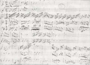 Beginn Sinfonia, Seite 3 der Partitur