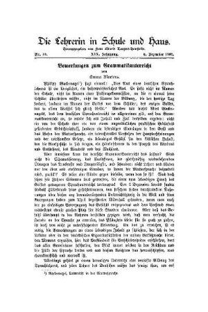 Bemerkungen zum Grammatikunterricht