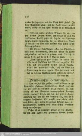 Ornithologische Bermerkungen