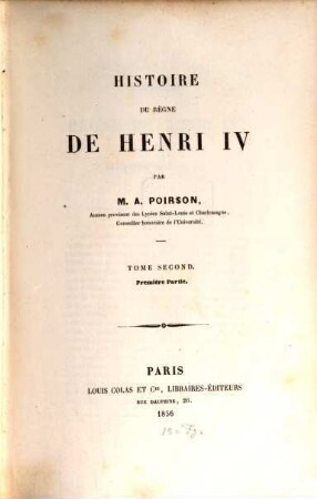 Histoire du règne de Henri IV. 2,1