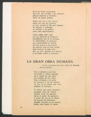 La gran obra humana : A mi compañero de arte: Juan A. Repetto con mi afecto.