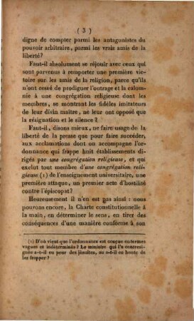 Réflexions d'un français catholique romain sur deux articles de la Charte, et sur les ordonnances concernant les petits séminaires