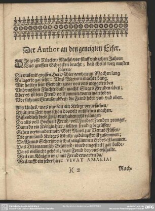 Der Author an den geneigten Leser : Author an den geneigten Leser