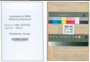 Entnazifizierung Gustav Weissleder , geb. 19.12.1905 ()