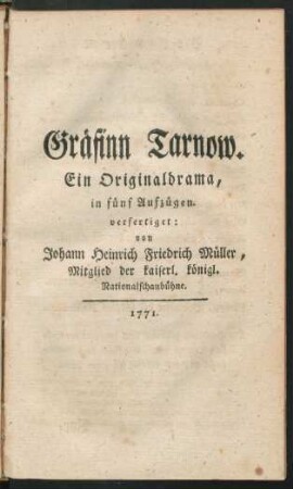 Gräfinn Tarnow