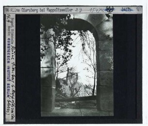 Ribeauvillé / Rappoltsweiler, Ruine Giersberg,Ribeauville / Rappoltsweiler, Ulrichsburg : Ansicht aus der Ferne (v. d. Ulrichsburg aus gesehen)