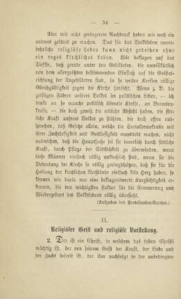 II. Religiöser Geist und religiöse Vorstellung