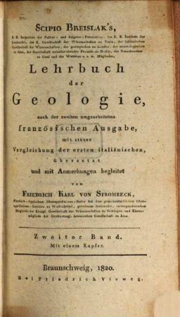 Scipio Breislak's Lehrbuch der Geologie. 2