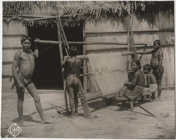 Indian group at the loom (OT)