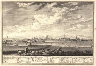 Georg Daniel Heumann: Wahre Abbildung der Stadt Göttingen (1747) - N. V. Goettingen. Wie es am Haynberg gegen dem Geismar und Albaner Thor außiehet