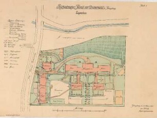 Psychiatrische Klinik der Albertus-Universität Königsberg: Blatt 1, Lageplan