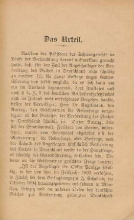 Das Urteil