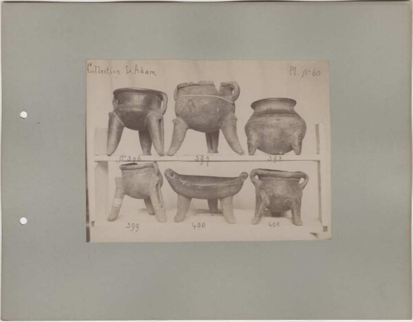 Six clay vessels. L. Adam Collection