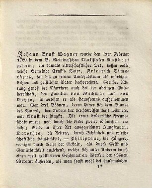 Ernst Wagner's sämmtliche Schriften. 11, Lebensgeschichtliche Nachrichten und Mittheilungen aus des Dichters Nachlaß enthaltend