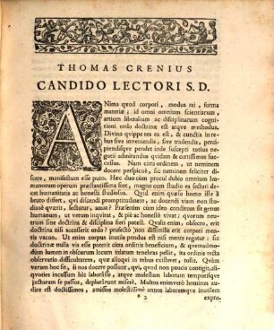 De Eruditione Comparanda In Humanioribus, Vita, Studio Politico, Cognitione Auctorum Ecclesiasticorum, Historicorum, Politicorum ac Militarium, item Peregrinatione