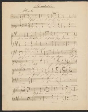 Abendreihn. Arr; T (2), B (2), Coro maschile; A-Dur; H 82