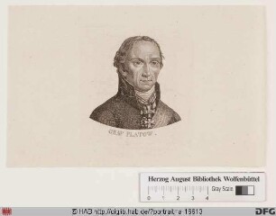 Bildnis Matwej Iwanowitsch Platow (1812 Graf)