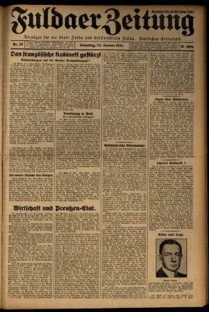 Ausgabe vom Samstag, den 24. Januar 1931.