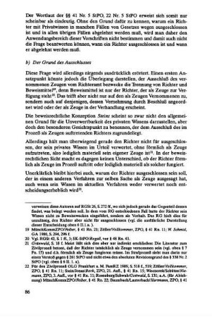 b) Der Grund des Ausschlusses