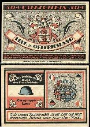 Leer, Notgeldserie, 50 Pfennig