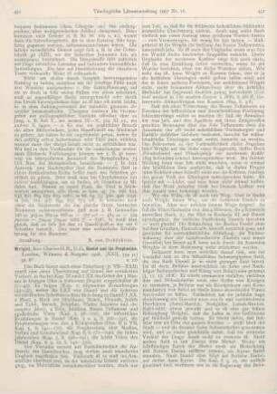 451-453 [Rezension] Wrigth, Charles, Daniel and his Prophecies