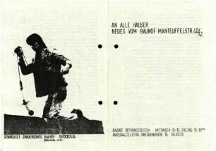 Flugschrift: An alle Häuser. Neues vom Bauhof Manteuffelstr. 40/41, 1981