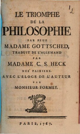 Le triomphe de la philosophie