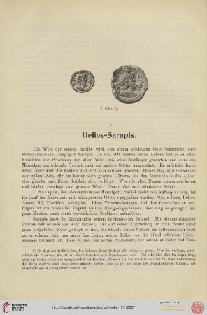 I. Helios-Sarapis