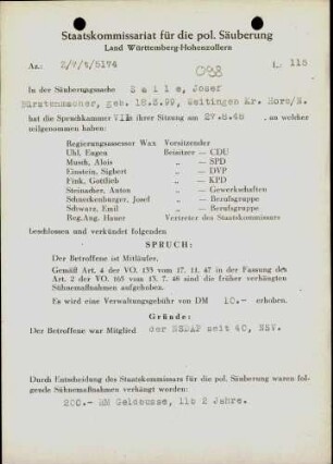 Saile, Josef