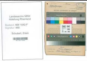 Entnazifizierung Erwin Schubert , geb. 05.12.1898 (Finanzangestellter)