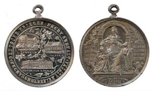 Tragbare Medaille der Deutschen Krieger Fechtanstalt, Fechtschulbezirk Altona