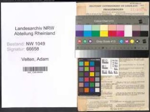 Entnazifizierung Adam Velten , geb. 13.03.1894 (Arbeiter)