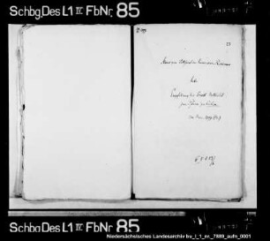 Empfehlung des Ernestus Nodtholdt für die Pfarre zu Exten
