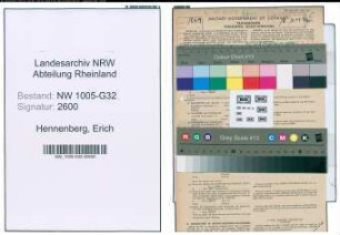 Entnazifizierung Erich Hennenberg , geb. 30.07.1905 (Verw.Angestellter)