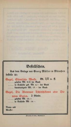 Bestellschein