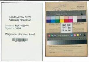 Entnazifizierung Hermann Josef Wegmann , geb. 26.11.1914 (Gaertner)