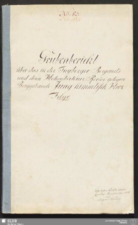Grubenbericht über das in der Freyberger Bergamts und deren Hohenbirkner Revier gelegne Berggebaeude Jung himmlisch Heer Fdgr. - 17.7088 4.