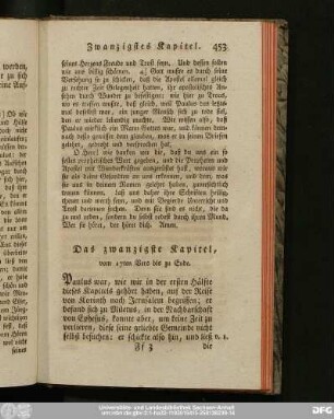 Das zwanzigste Kapitel, vom 17ten Vers bis zu Ende.