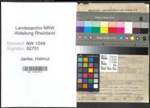 Entnazifizierung Helmut Janke , geb. 02.07.1912 (Studienassessor)