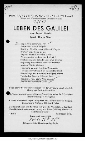 Leben des Galilei