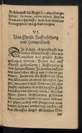 VI. Von Christi Aufferstehung und Himmelfarth.