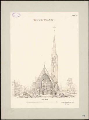 Kaiser-Friedrich-Gedächtnis-Kirche, Berlin-Tiergarten 5. Projekt: Ansicht
