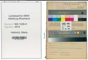 Entnazifizierung Maria Hellmich , geb. 23.07.1907 (Lehrerin)